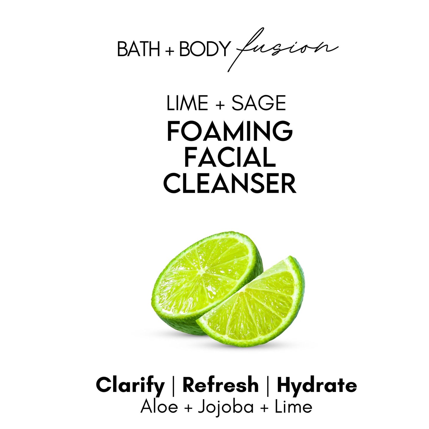 LIME + SAGE FOAMING FACIAL CLEANSER - TRAVEL SIZE - 2 OZ